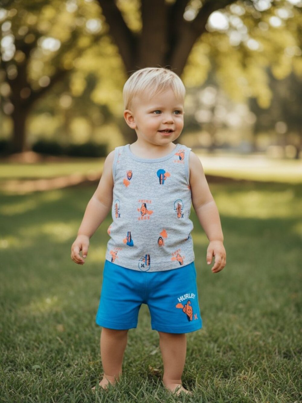 Hurley Baby Boys 2-Piece Surf Tank & Shorts Set 12M